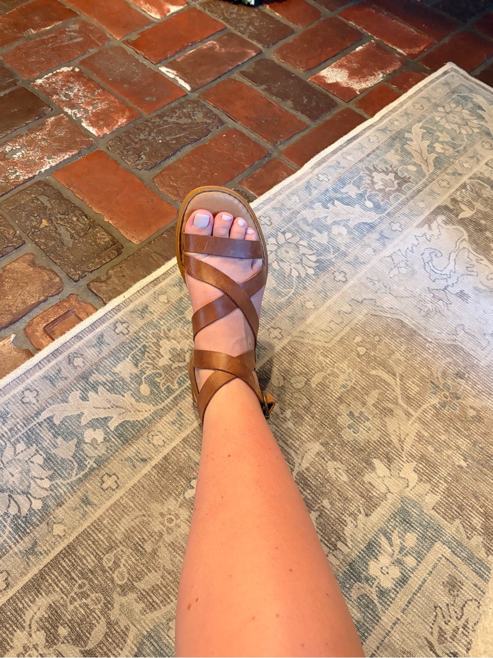 Born Brown Strappy Leather Sandals